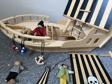 großes Piratenschiff aus Holz für Kinder - Segelschiff Zweimastbrigg