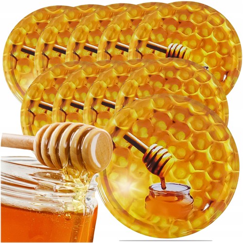 10x twist off glasdeckel - glasdeckel, biene