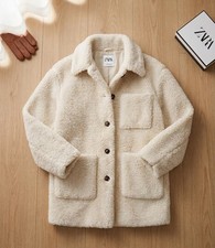 ZARA Oversize Teddy-Jacke /