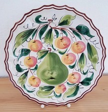 Vintage Wandteller Küchendekoration Keramik Handarbeit