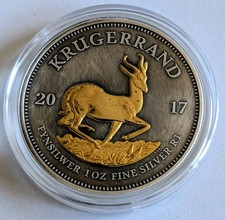 Krügerrand 2017 vergoldet - 2017, •