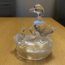 Royal Crystal Rock RCR Glas Ente & Entenküken Vintage Bleikristall Ornament