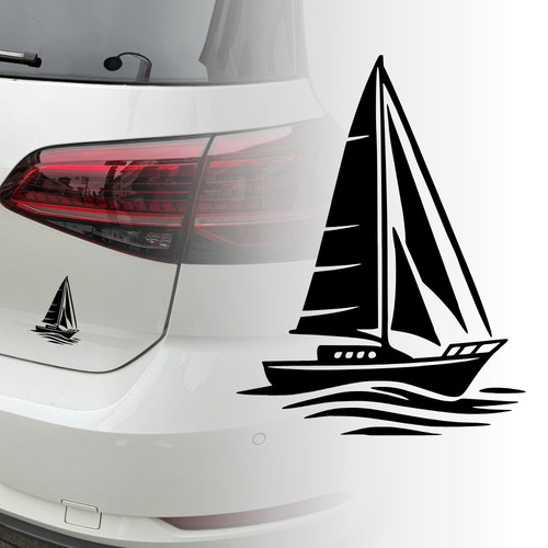 Auto aufkleber segelboot - auto, |