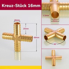 Schlauchverbinder Messing Gerade Winkel Kreuz Y-Stück Kreuz-Stück 4 - 19mm