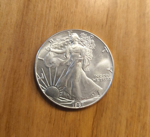 1987 silver eagle stempelglanz - eagle,