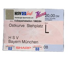 Fussball Eintrittskarte 1993 / 1994 - Hamburger SV - Bayern München - Ticket HSV