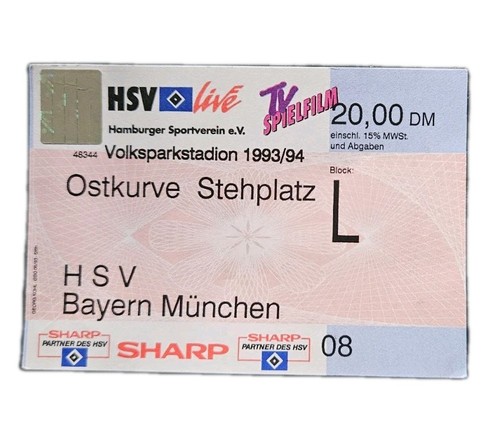 Fussball eintrittskarte 1993 - fussball, /