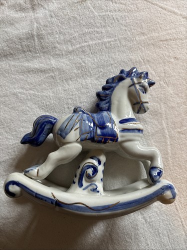 Porzellan pferd wippe figur - wippe,