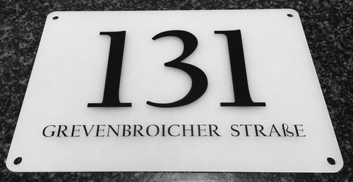 Hausnummernschilder acryl - hausnummernschilder,