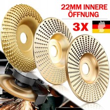 3x Holz Schleifscheibe Raspelscheibe Holzschnitzscheibe für Winkelschleifer Disc