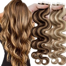 Gewellt 40Stück Tape In Remy