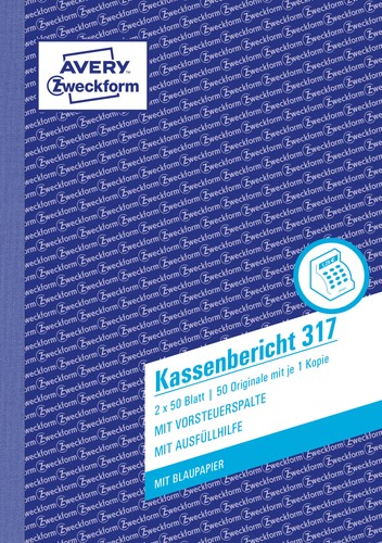 Zweckform kassenbericht 317 - zweckform,