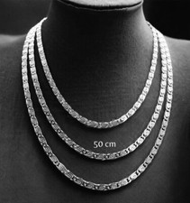 S-Panzerkette Silber 925 | 4,2 mm Halskette Damen Herren Echt Silber 45 50 55 cm