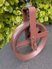 Alte Seilrolle Loft Art Deco Umlenkrolle Seilzug Flaschenzug Groß 