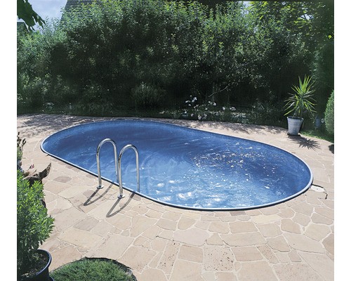 Einbaupool stahlwandpool oval - einbaupool,