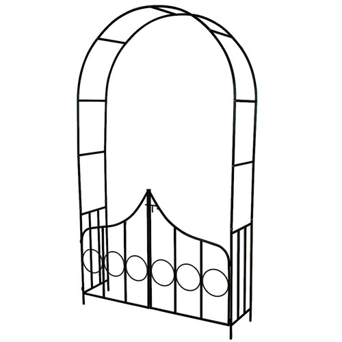 Rosenbogen metall mit tür - rosenbogen,