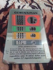 NSM Spielautomat Rotamint Super Gewinnplan 1958