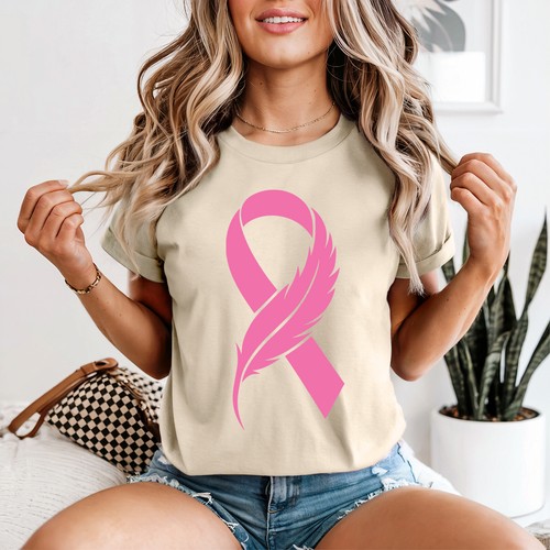 Rosa band feder damen - damen, t-shirt
