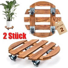 Pflanzenroller Rund Holz 30cm