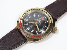 VOSTOK Russische Herren-Armbanduhr Komandirskie Soviet Military Panzer Cal. 2414