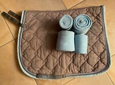 Felix Bühler Set DR Schabracke + Bandagen Hellblau Grau Satteldecke RL ca. 59 cm