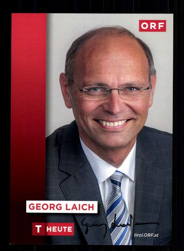 Georg laich orf - laich, autogrammkarte