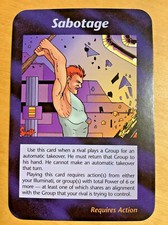Sabotage Illuminati New World Order INWO unlimited TCG Steve Jackson
