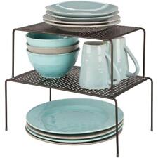 Küchenregal Teleskop bronze ausziehbar Geschirrregal Metall Schubfach mDesign