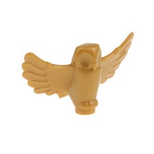 1x Lego Animal Owl Pearl Gold