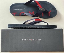 Damen Flip Flops Tommy Hilfiger Gr. 41 Blau Marine wie Neu Badelatschen Flat