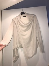 Sehr Schöner Damen Strick Bolero Cardigan Jacke In Creme Silber In Gr Xs