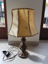 Tischlampe, Lampenschirm aus echt Leder