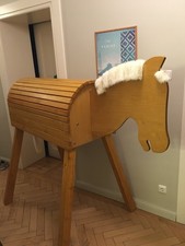 Holzpferd/Voltigierpferd "Lucky" - Hochwertiger Selbstbau, lackiert