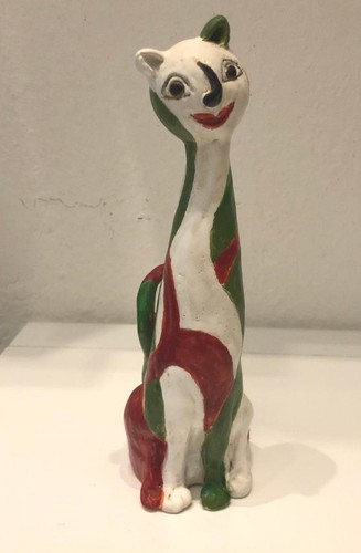 Keramik katze katzenfigur - keramik-katze,