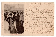 Alte Künstler Postkarte Auf