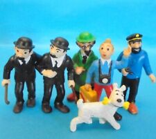 TINTIN Tim und Struppi Bully 1975 KOMPLETT = 6 Figuren Haddock Bienlein Schulze