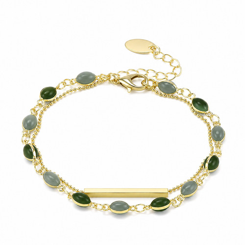 Edelstahl armband gold grüne - edelstahl,
