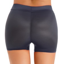 DE Damen Badeshorts Durchsichtig Glänzende Badehose Atmungsaktiv Bikini Shorts