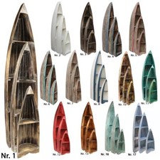 Bootsregal Regal im Boots-Design Holzregal Standregal Aufbewahrung Konsole Bord 