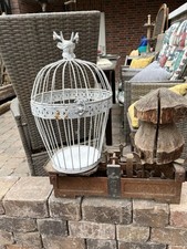 Vogelkäfig Pflanzkäfig Dekokäfig Käfig Vogel Garten Aufhänger Deko 26cm Shabby 