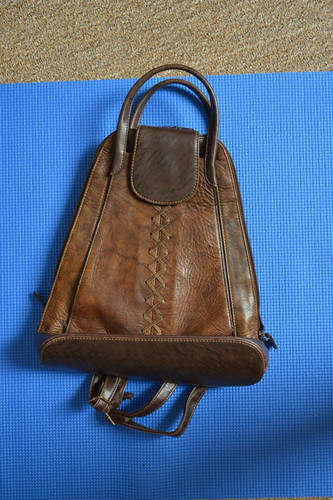 Rucksack leder damen braun - leder,