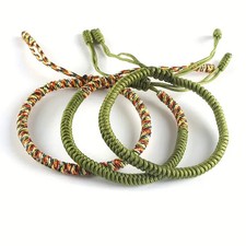 Tibetisches Armband 3er Set – Handgefertigt, Verstellbar, Buddha, Spirituell