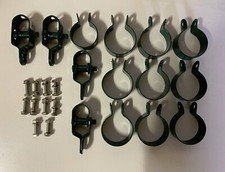 Maschendrahtzaun Zubehör, Drahtspanner und Strebenschellen grün