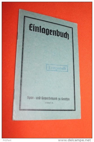 Altes sparbuch genthin - ,,