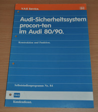 Selbststudienprogramm SSP 84 AUDI- Sicherheitssystem procon-ten Audi 80 90 1987 