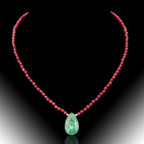 Rubin halskette kette - halskette, +