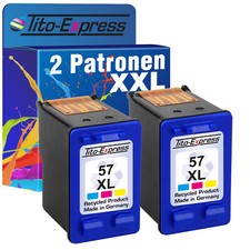 2 Patronen PlatinumSerie für HP 57 XL OfficeJet 4105 4110 4115 4214 4215 4219 42