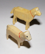 Vintage Erzgebirge Bauernhof LOT Holz Figuren Tiere  Schaf