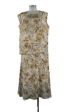 Delmod Rock 46 (D) Shirt, Jacke Dreiteiler beige, braun Polyester wie neu