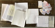 Konvolut 12 Stoff Taschentücher + 7 Tischdecken Vintage